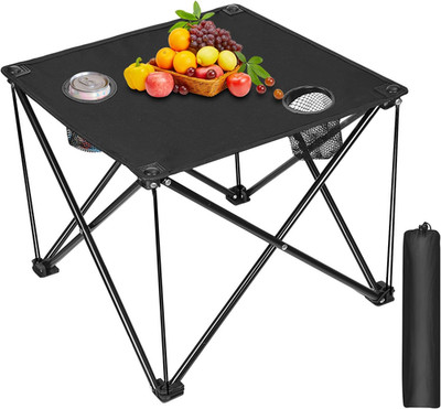Folding Camping Table, 600D Oxford Portable Picnic Tables Lightweight Folding Ta