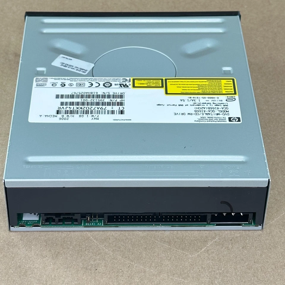 Unidade de DVD±RW IDE HP GCA-4166B – 16X Gravador de CD-RW/DVD – Usado - Imagem 4 de 4