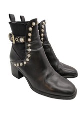 ZARA Stivaletto slip-on Donna Scarpina di lana Taglia IT 39 nero stile casual
