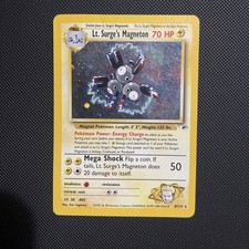 Pokémon TCG Lt. Surge's Magneton Gym Heroes Holo Card 8/132 MP-HP RARE