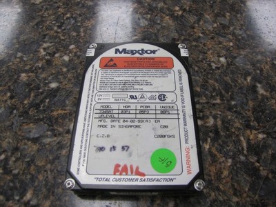 Vintage Maxtor 7345AT 345MB IDE Internal Hard Disk Drive - IX46