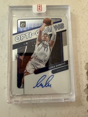 2021-22 Panini Donruss Optic Basketball LUKA DONCIC Opti-Graphs Auto /25 On-Card
