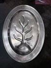 Vintage National Silver Co. Silver Plated Oval Footed Tree Of Life Meat Platter — photo 1