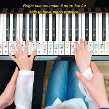 Piano Keyboard Sticker Label Removable Note Letter for 37 49 54 61 76 88 Key