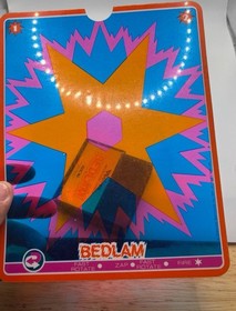 Vectrex Bedlam 1982 Arcade System Cartridge Game Tested & Working With Overlay