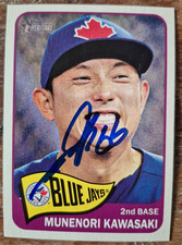Signed auto MUNENORI KAWASAKI 2014 Topps Heritage #312 autographed autograph COA
