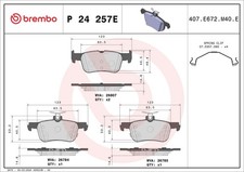 Brembo Rear Brake Pad Set fits Ford Mustang Mach-E 2020-2025 P 24 257E