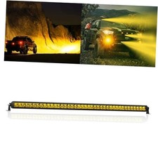 Amber LED Light Bar Single Row Super Bright 42 Inch Single Row - Amber Light