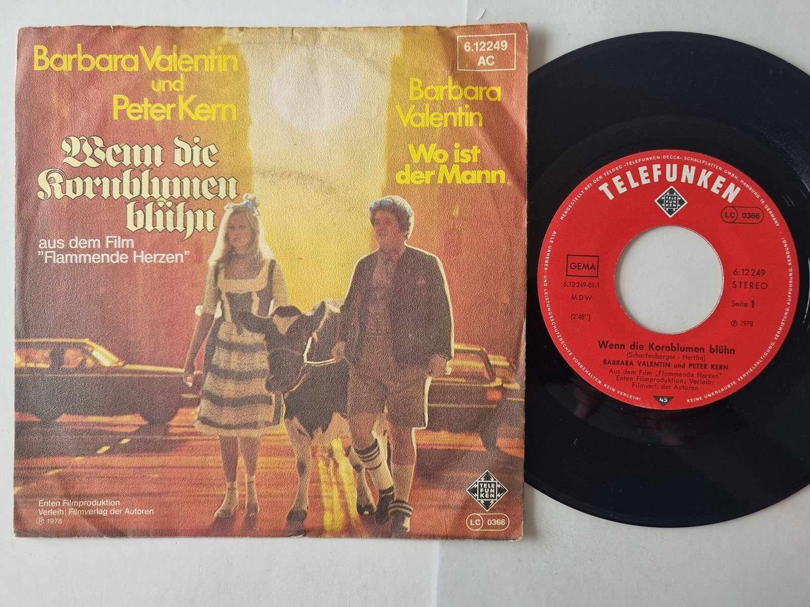Peter Kern / Barbara Valentin - Wenn Die Kornblumen Blühen 7'' Vinyl Germany