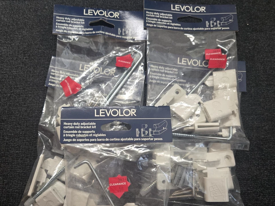 Varias piezas de instalación Mininblind, kits de instalación de varilla de cortina Levolor, instrucciones Foto 3 de 4