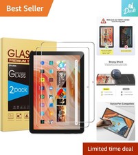 Ultra-Thin Tempered Glass Screen Protectors for 10.1 Inch Fire HD 10 Tablet