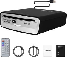 External USB CD Player for Car Portable Plug In CD Player with Remote Control