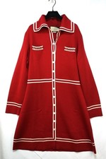 GUCCI Bicolor Wool Blend Boucle Mini Dress One-Piece Red XXL Size Used