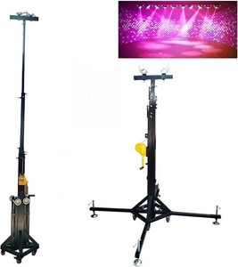 2pcs/ 19Ft Heavy Duty Tower Lifter Crank Lighting DJ Concert Stand W/Outriggers-