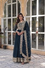WEDDING DRESS GOWN INDIAN PAKISTANI BOLLYWOOD DESIGNER SALWAR KAMEEZ PARTY WEAR