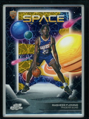 2025-26 Topps Chrome Cosmic Rasheer Fleming Space Walk Gold #35/50 (DG)