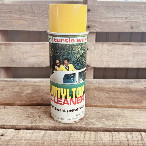 VTG 1981 Turtle Wax Vinyl Top Cleaner Antique Cars 14oz Spray Can Almost Full