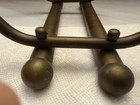 "VINTAGE" RARE Wall Mount 2 Hook Solid Brass Tubular Coat Rack   Barber Shop — photo 4