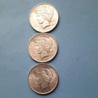 1922 Peace Dollar $1 Silver Coins Lot of 3 Business Strike .900 Fine Uncertified