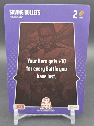 Saving Bullets 2025 Bo Jackson Battle Arena Alpha Update Play Card SSP #PL-6