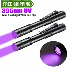 395nm Ultraviolet Torch Professional Grade Pen Clip Portable Flashlight Gift