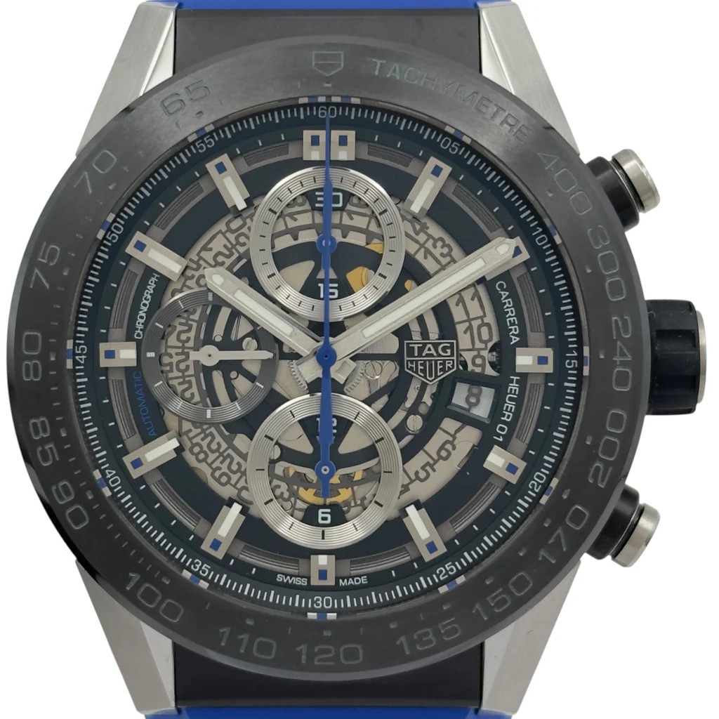 ⬆️ UpAutoShop.com | Tag Heuer Carrera Calibre Heuer 01 Blue Touch Edition CAR2A1T.FT6052 #OK1281
