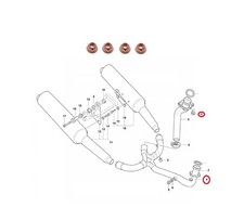 Ducati GTV GTL 350 500 dadi fissaggio collettore scarico