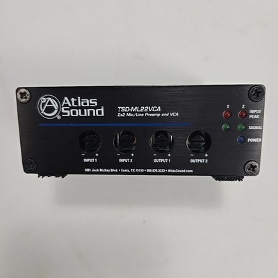 Atlas Sound 2X2 Mic/Line Preamp and VCA - TSD-ML22VCA / USED - FREE SHIPPING