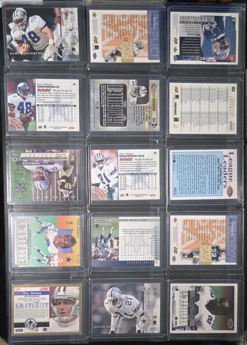 Dallas Cowboys 90's Football 15 Card Lot: Emmitt Smith Deion Sanders Troy Aikman - Picture 4 of 7