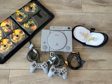 Sony PlayStation 1 Console Bundle Lot Controllers Cords PS1 Works Topway Movie