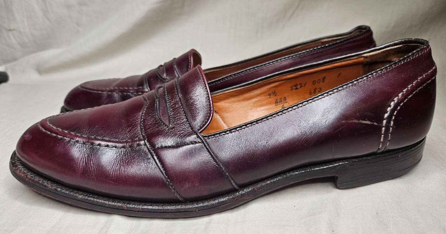 Alden 683 Burgundy Calfskin Full Strap Loafer