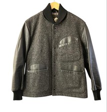 Engineered garments goldenbear leather stadium jacket