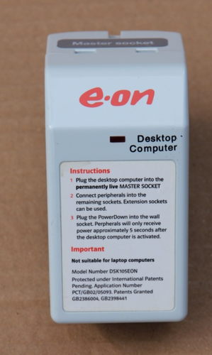 EON - POWER DOWN Intelligent Power saving standby plug 250v - 13amp - Grey - VGC