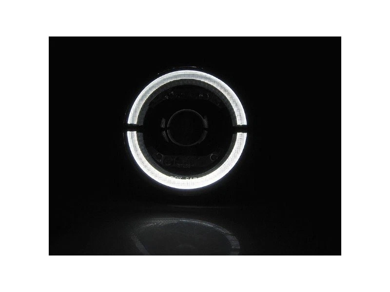 Faros para Chrysler Jeep Wrangler 1996-2018 Angel Eeye LED Negro Foto 3 de 4