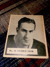 1937 WWG HERB CAIN NHL HOCKEY CARD WORLD WIDE GUM MONTREAL MAROONS AHL QMJHL OHL