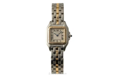 Cartier Panthere Lady Stahl / Gold Quarz  Ref. 66921 Box Klassiker - Bild 1 von 4