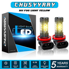 For Dodge Challenger 2015-2020 2X H11/H9/H8 LED Fog Light Bulbs 3000K Yellow