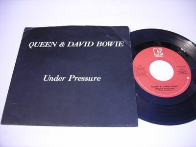 w PICTURE SLEEVE Queen & David Bowie Under Pressure / Soul Brother 1981 45rpm +