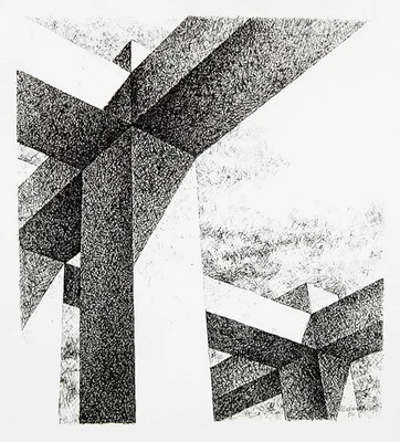 Helmut Meschonat 1943 Hamm / Komposition / Lithographie, handsigniert / 2004 - Bild 1 von 4