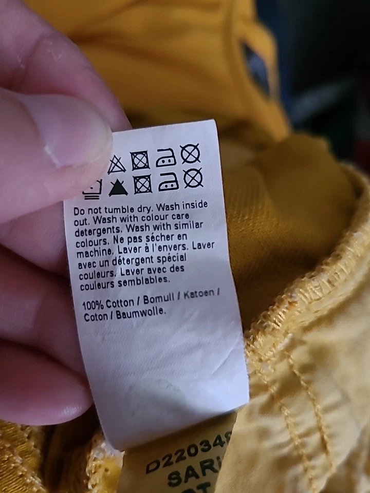 River Island Size 8 Yellow Summer Shorts Pockets Belt Women's - Image 4 of 4