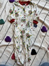 Star Wars The Mandalorian Fleece Footed Pajamas Christmas size 24 months