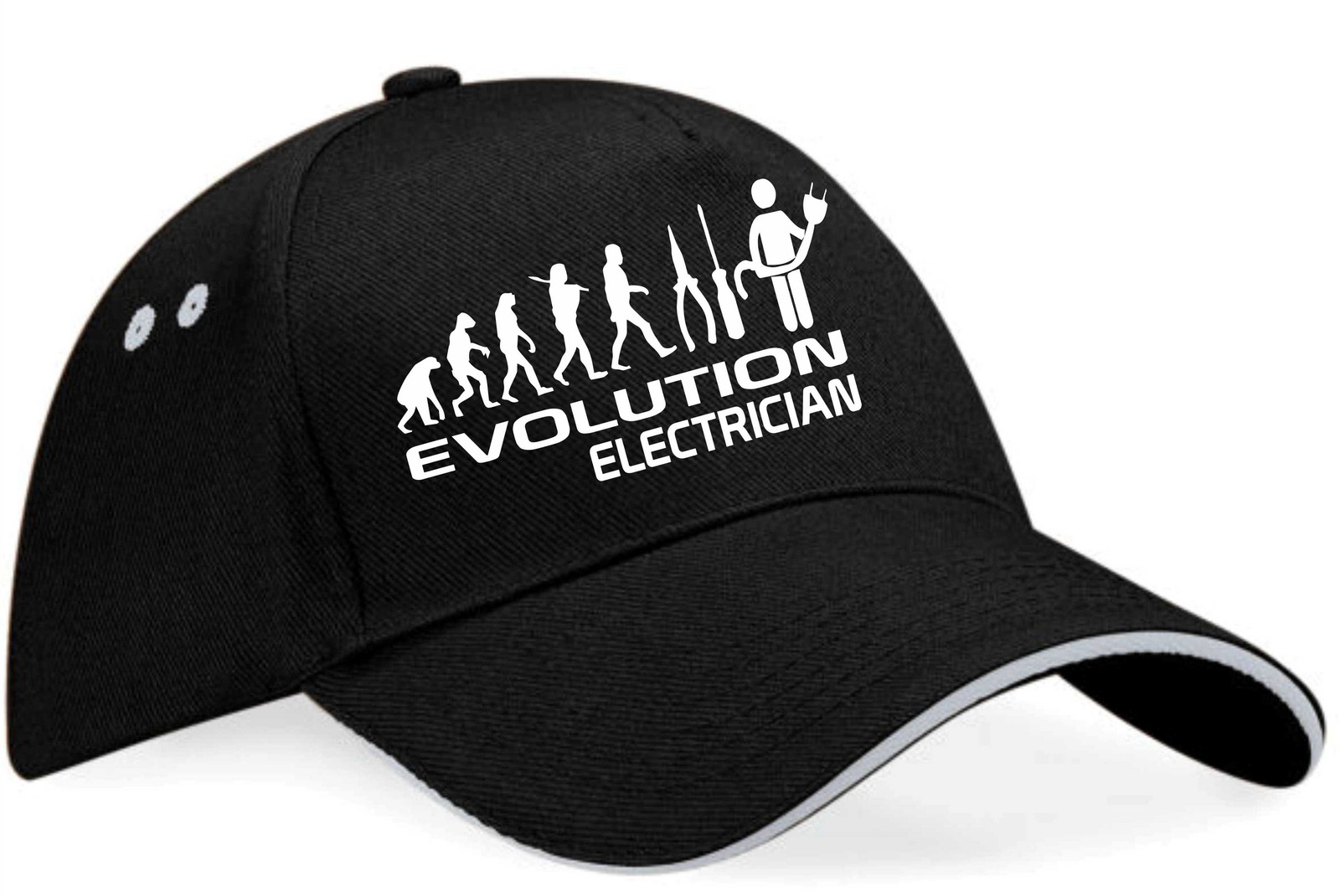 Gorra de béisbol Evolution Of A Electrician regalo relacionado trabajado para hombres y mujeres