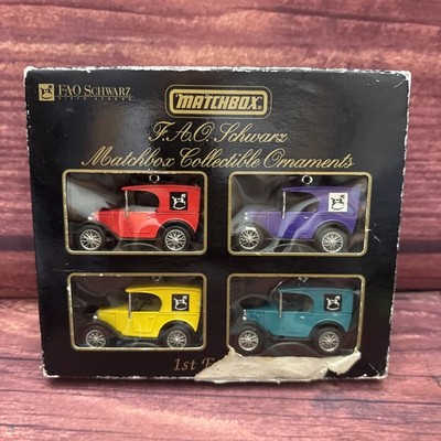 F.A.O. FAO Schwarz Matchbox Collectible Christmas Tree Ornaments First Edition￼