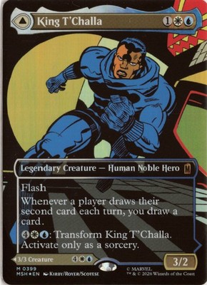 King T'Challa (Borderless) FOIL 399 MSH Marvel Super Heroes NM