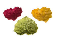 Three Grape Leaf Colorful Dishes  Bordallo Pi...