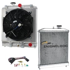 4 Row Aluminum Radiator Shroud Fan Relay for 92-01 D15 D16 EK EG GS LS HX L4 L6