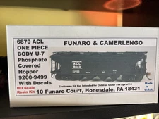 HO Funaro & Camerlengo #6870 ACL U-7 Covered Hopper Resin Kit
