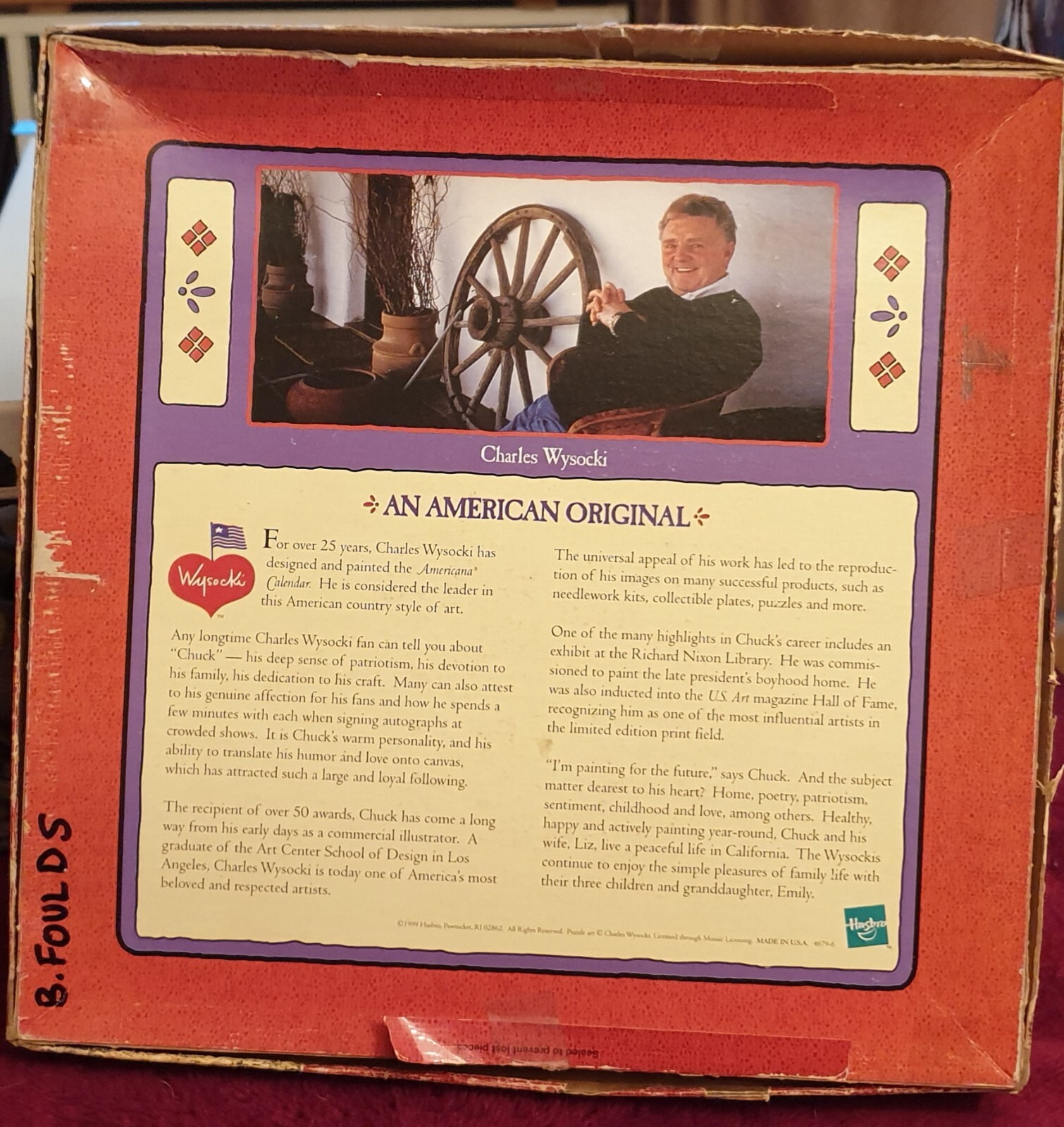 Charles Wysocki "Fox Meadows" 1000 pc Jigsaw Puzzle COMPLETE in Good