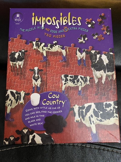 Perfect Impossibles Cow Country 750pc Jigsaw Puzzle By University Games For Sale Online Brand Www Eyeboston Com
