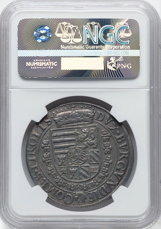 1564-95 Austria Taler Dav-8097 Hall NGC XF 45 - Tonificación de gabinete original Foto 2 de 2
